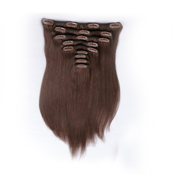 Clip in human hair extensions 200g high density European hair XS065